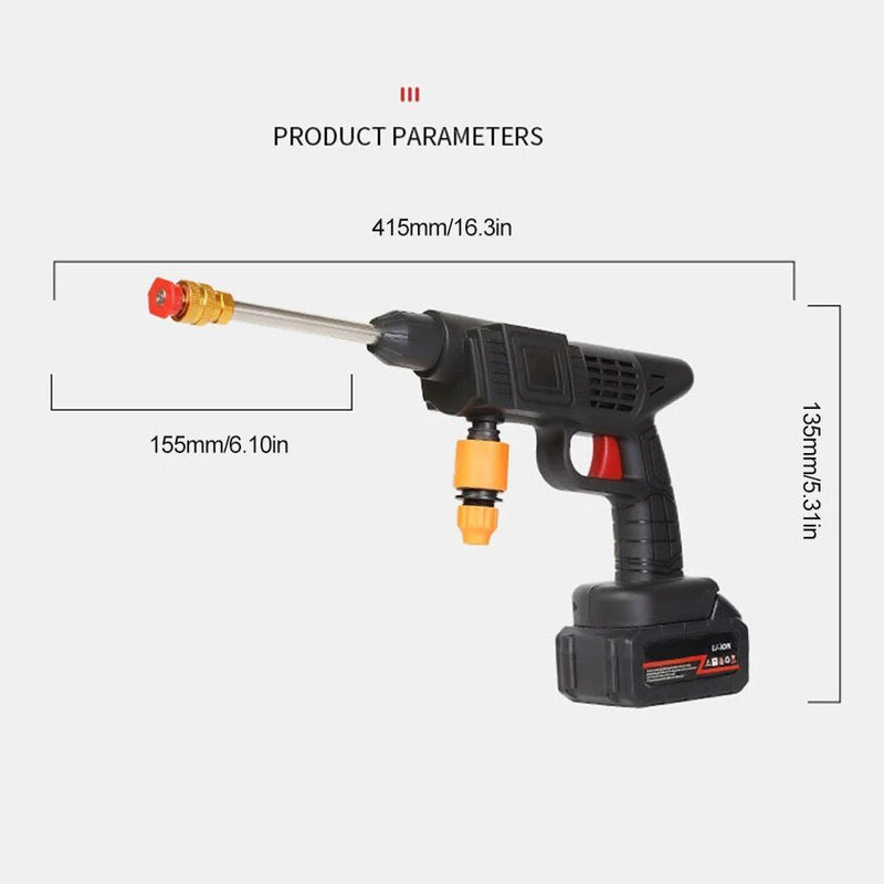 cordless high-pressure washer with foam generator, view 3 - MRSLM