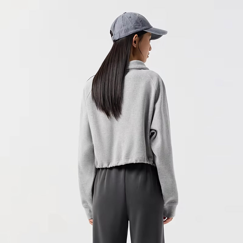 waffle knit sweatshirt, view 5 - MRSLM