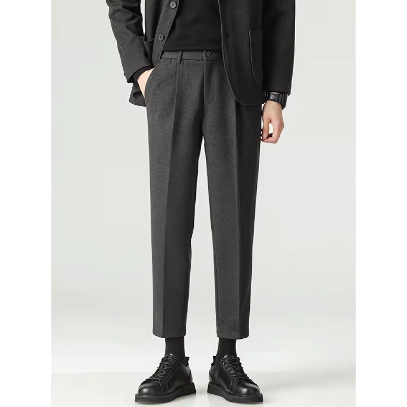 minimalist pleated suit pants, view 8 - MRSLM