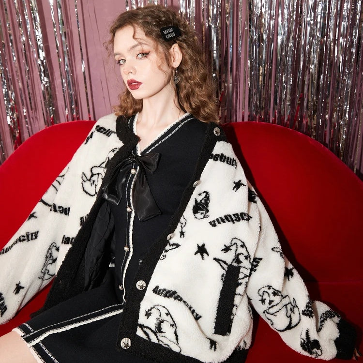 White imitation lamb wool coat for women - MRSLM