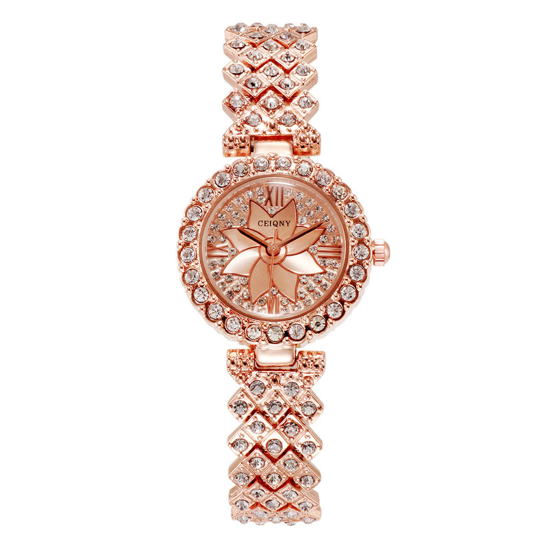 women's sparkling dial roman numeral watch, view 3 - MRSLM