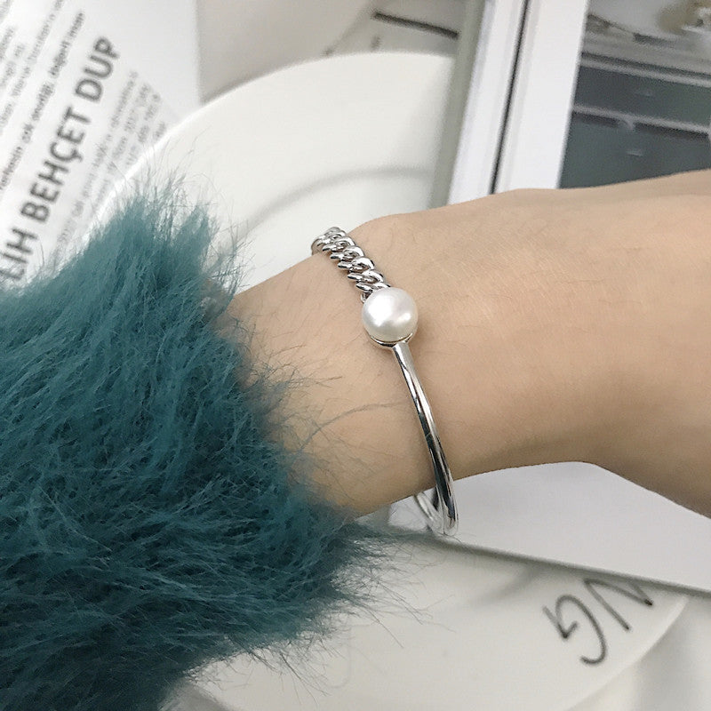 Asymmetrical Pearl Bracelet Women