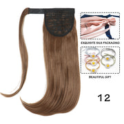 synthetic straight wraparound ponytail, view 5 - MRSLM