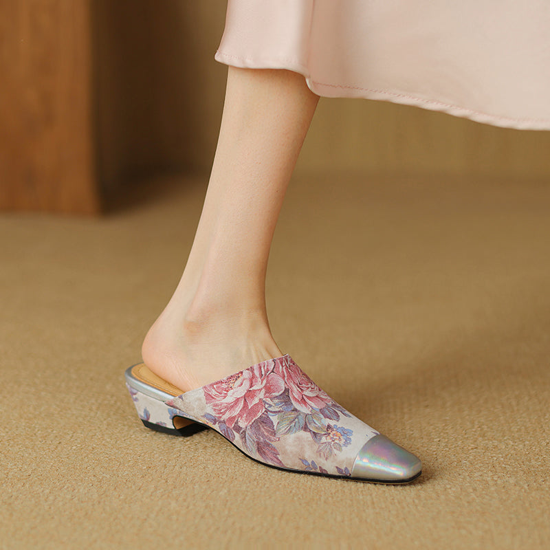 suede mule slippers, view 24 - MRSLM