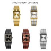 gold steel bracelet watch with square dial, view 10 - MRSLM