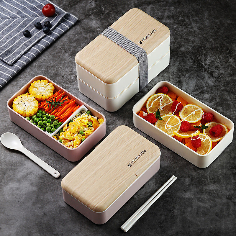 double plastic lunch box - MRSLM