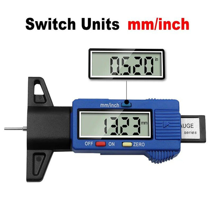 Essential Digital Tire Tread Depth Gauge - Precision Auto Tire Monitoring Tool
