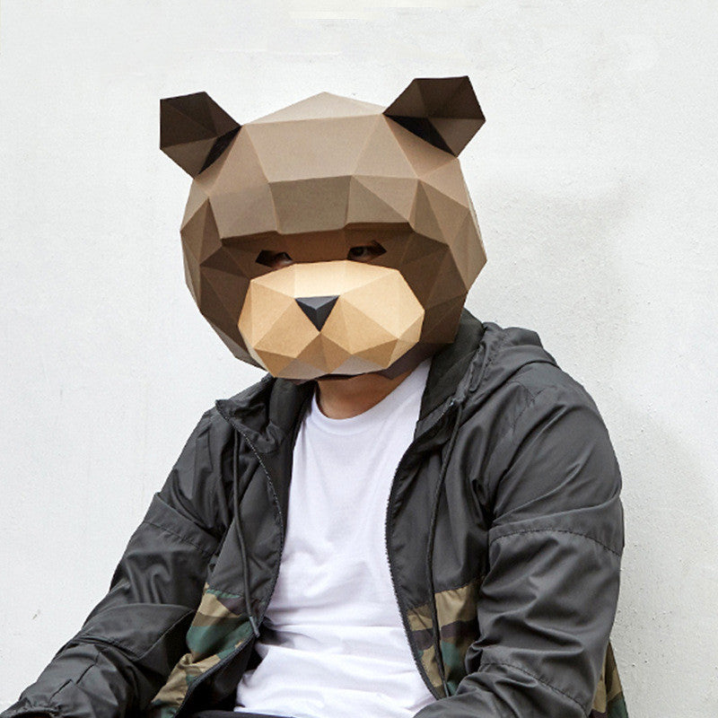DIY teddy bear paper headgear kit, view 2 - MRSLM