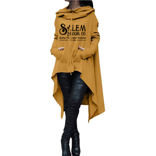 women's irregular hem hooded sweater, view 9 - MRSLM
