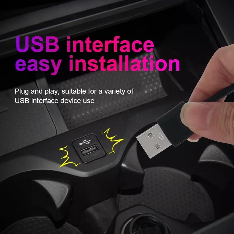USB RGB LED strip for car interior, view 6 - MRSLM