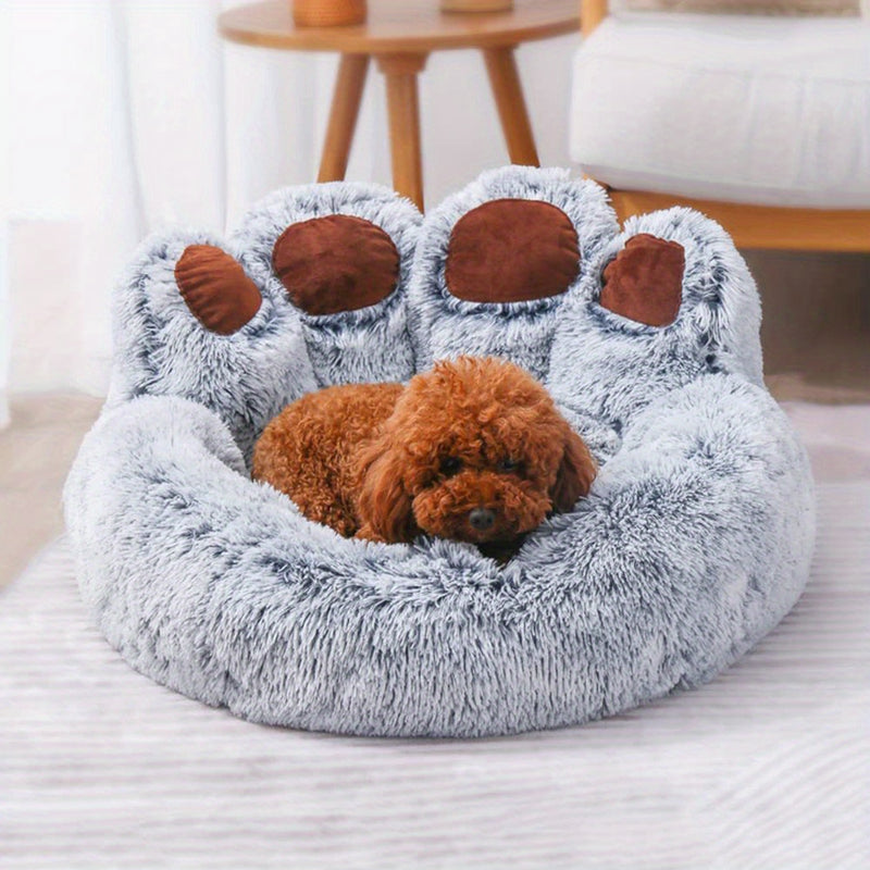 bear paw shaped pet bed, view 3 - MRSLM