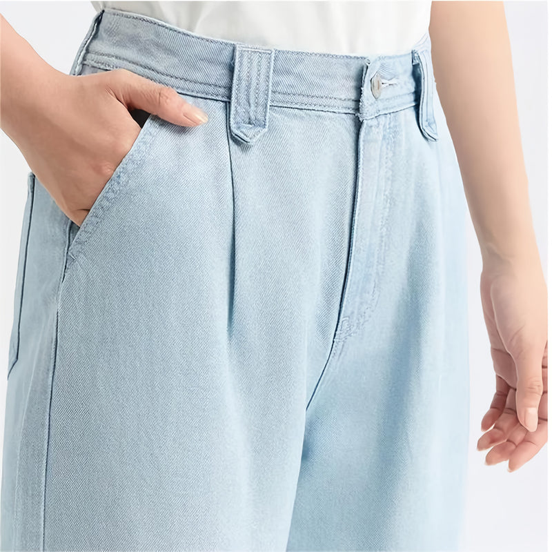 women's high-waisted wide-leg jeans - MRSLM