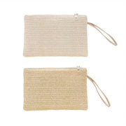 bohemian straw woven clutch, view 11 - MRSLM