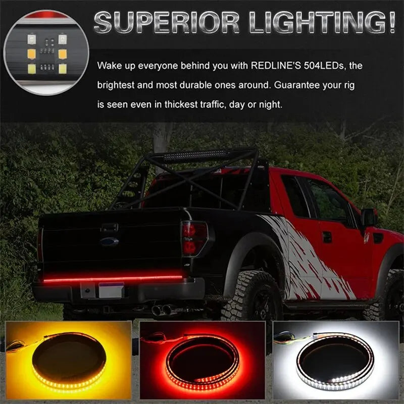 12V LED tailgate light strip for trucks, view 3 - MRSLM