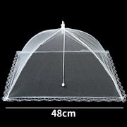 lace trimmed foldable mesh food cover, view 5 - MRSLM