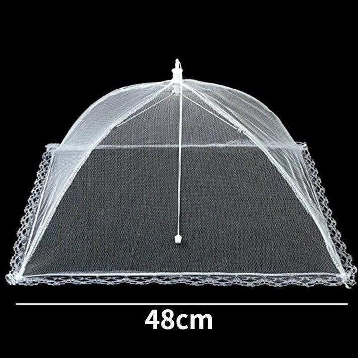 Lace-Trimmed Foldable Mesh Food Cover