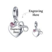endless love s925 silver bead pendant, view 3 - MRSLM