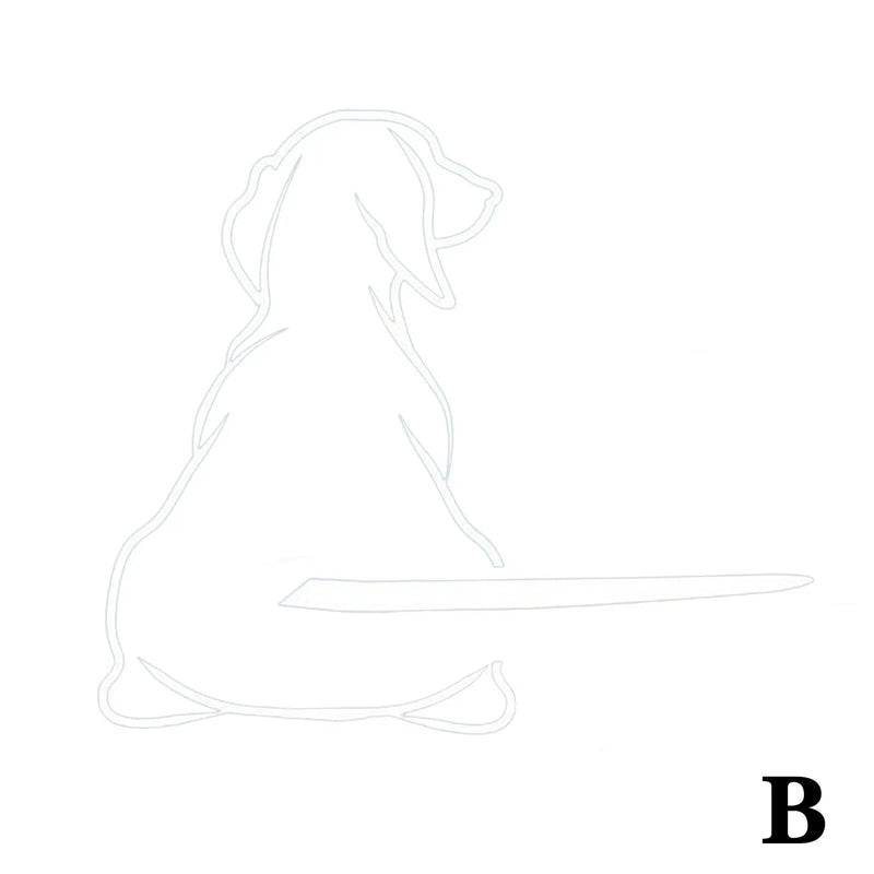 wagging dog tail car wiper decal, view 2 - MRSLM