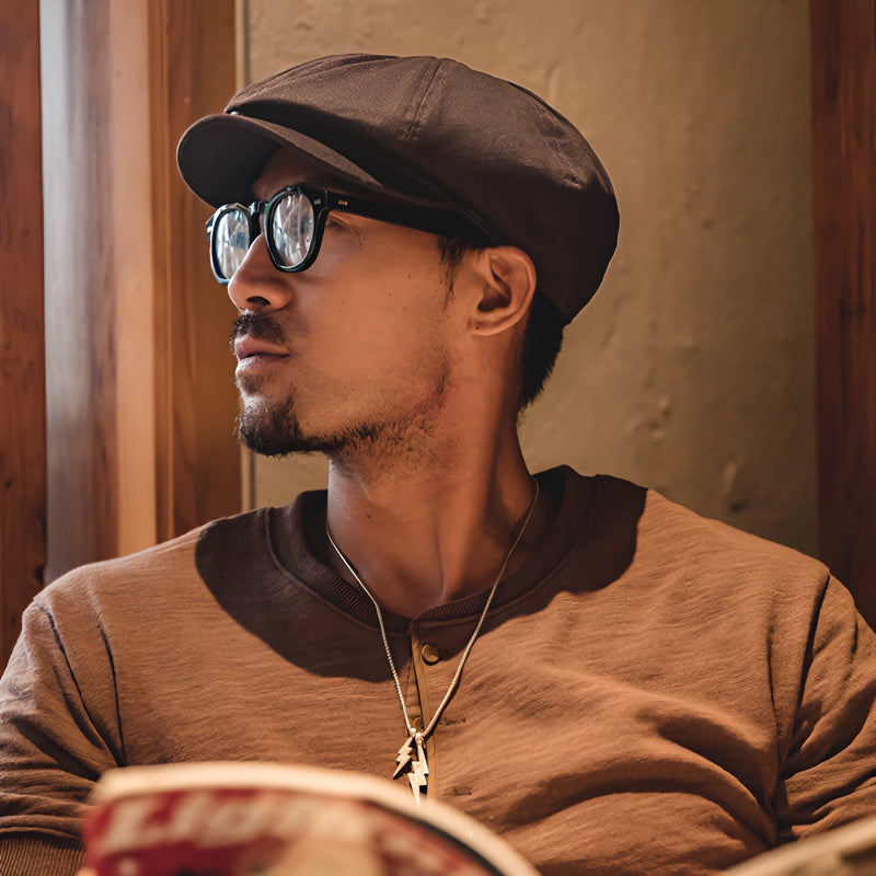 retro newsboy hat, view 6 - MRSLM