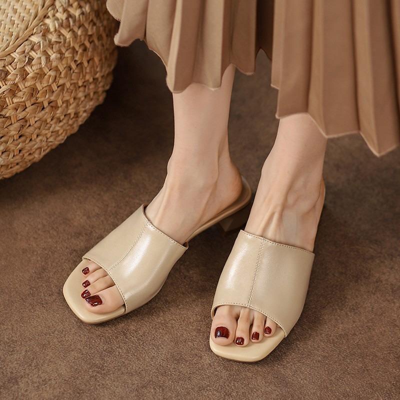 Chic Thick Heel Open Toe Sandals for Women