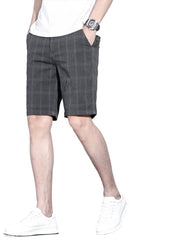 men's casual plaid shorts, view 6 - MRSLM
