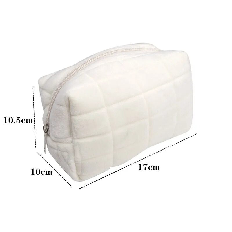 plush fur cosmetic bag, view 11 - MRSLM