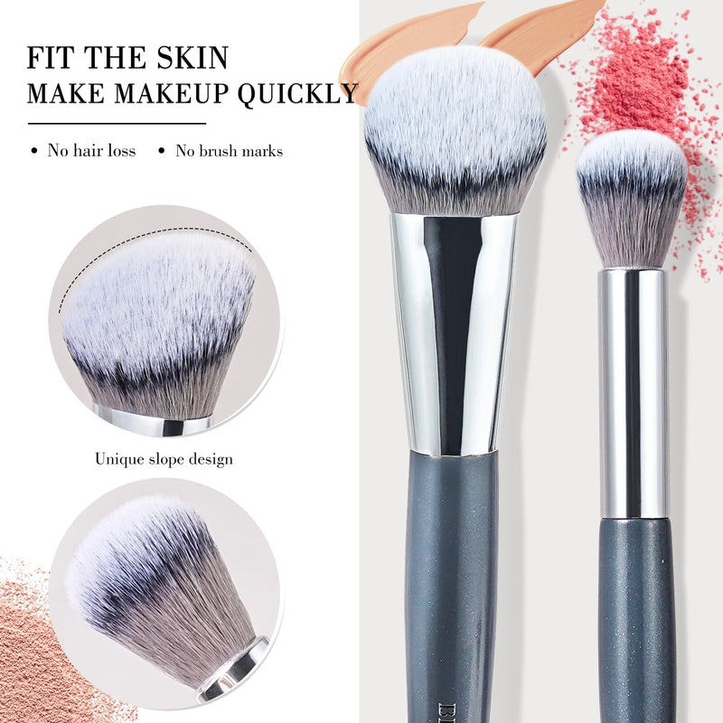 professional blue makeup brush set, view 5 - MRSLM