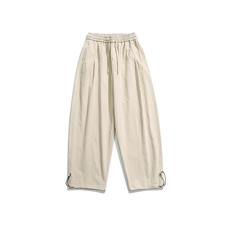 men's solid color basic casual pants, view 9 - MRSLM