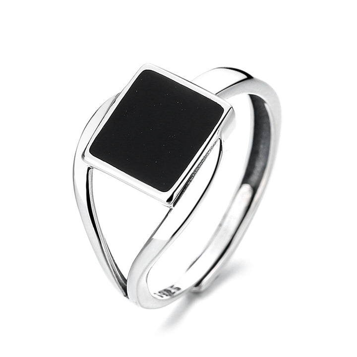 Fashion Sterling Silver Square Ring