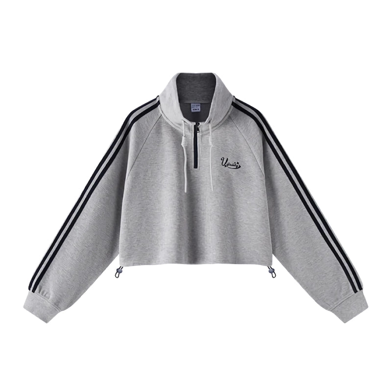 waffle knit sweatshirt, view 2 - MRSLM