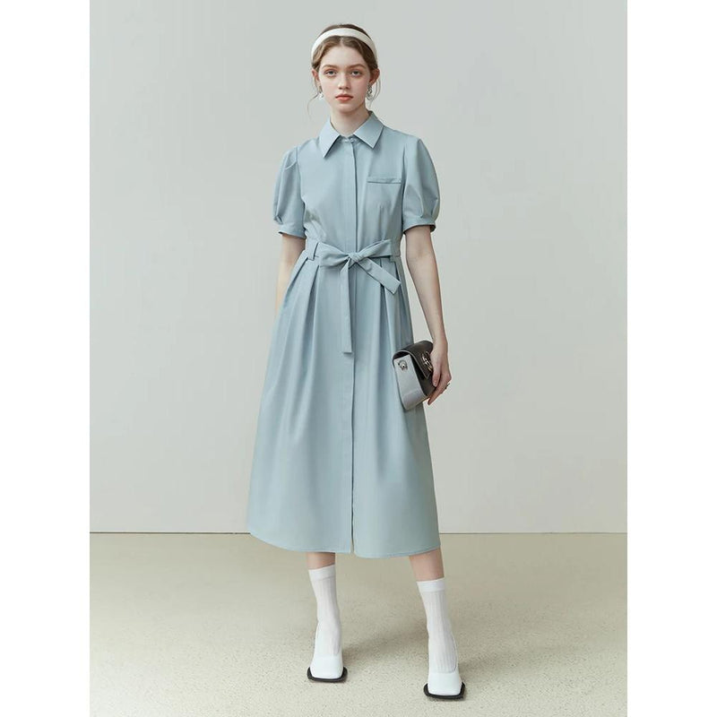 chic commuter shirt dress for women, view 3 - MRSLM