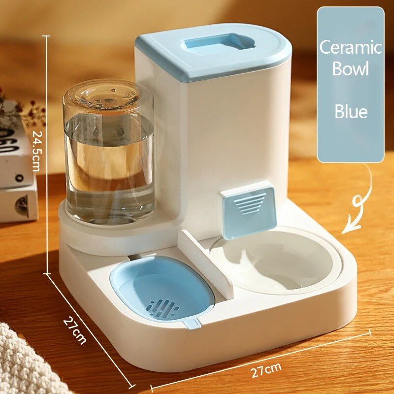 smart cat feeder and water dispenser, view 2 - MRSLM