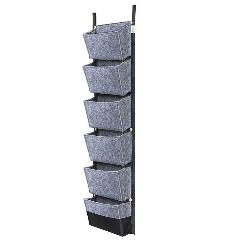 wall-mounted 6-pocket vertical garden planter, view 2 - MRSLM