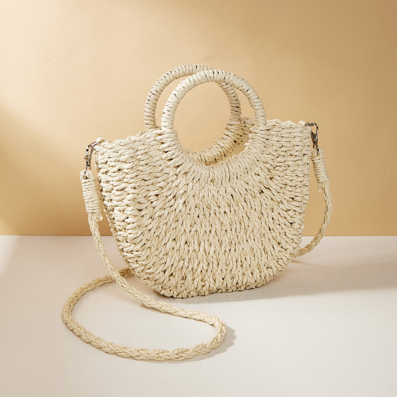 straw crossbody bag, view 4 - MRSLM