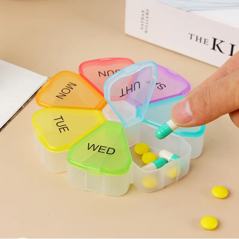compact 7-grids travel pill organizer, view 3 - MRSLM