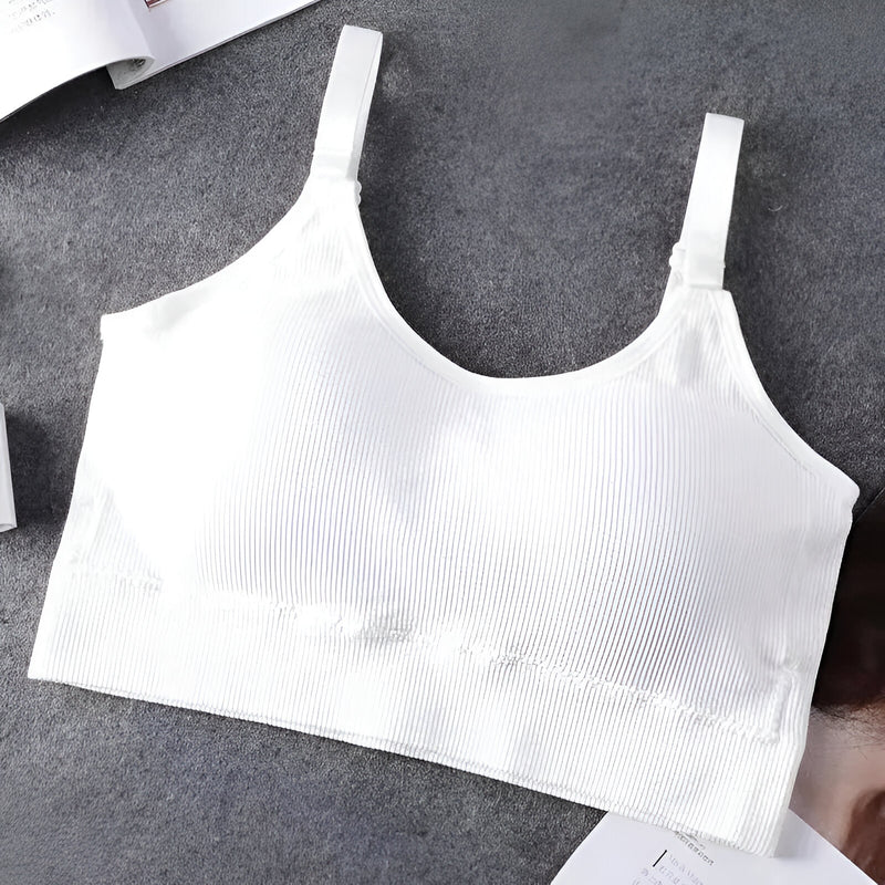 seamless wire-free women's fitness bralette, view 2 - MRSLM