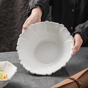 flower shaped ceramic deep bowl, view 8 - MRSLM