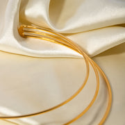 Gold three-layer necklace, view 6 - MRSLM