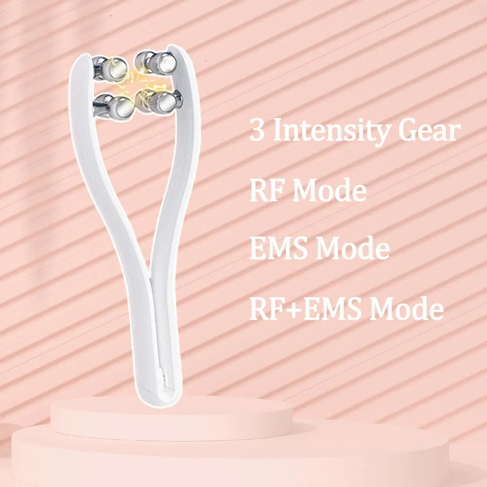 Y-Shape EMS Face Lifting Roller - Multifunctional Facial Massager & Skin Tightening Tool