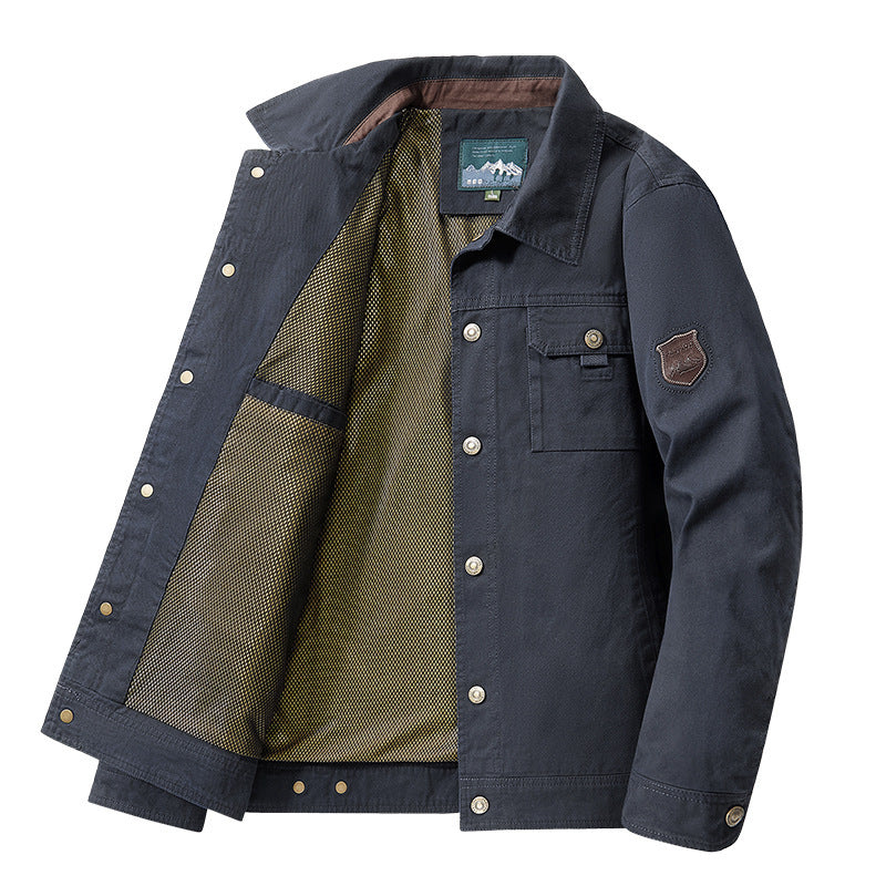 Einfarbige Freizeitjacke für Herren