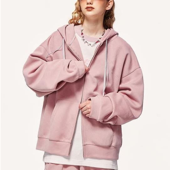 double zip up hoodie jacket - MRSLM