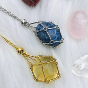 crystal stone holder necklace, view 13 - MRSLM