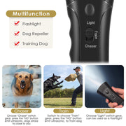 ultrasonic dog repeller with led flashlight, view 4 - MRSLM