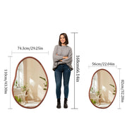 Mid century asymmetrical wall mirror, view 7 - MRSLM