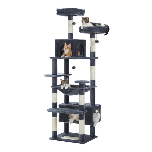 Large cat tree tower for indoor cats, view 2 - MRSLM