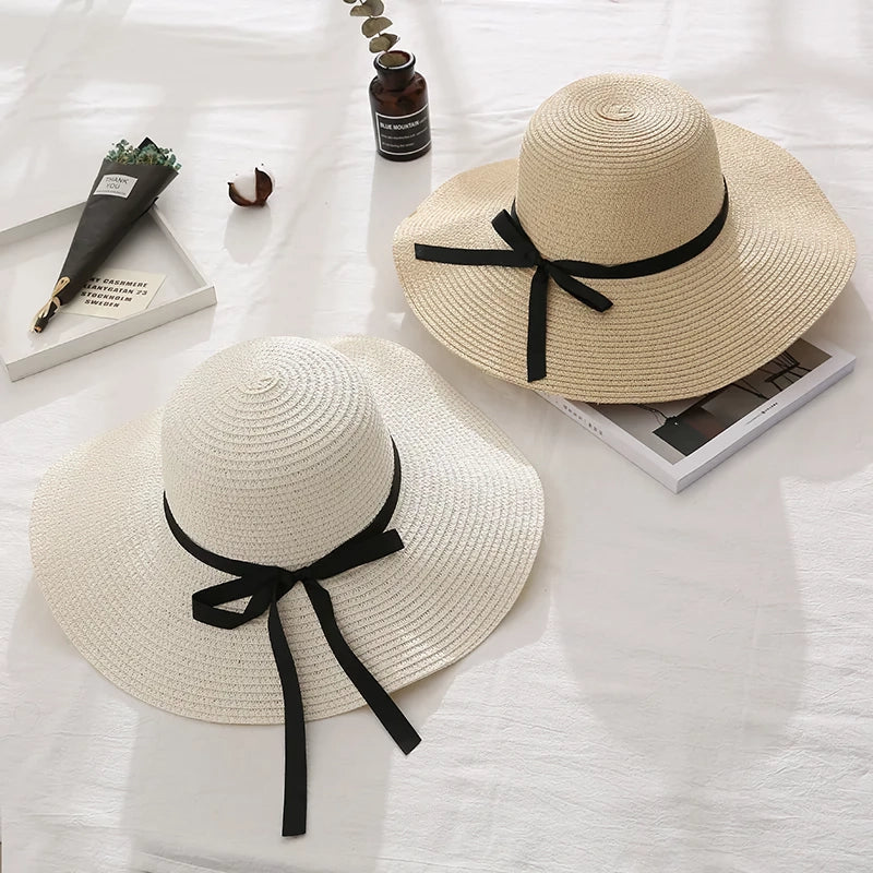Foldable summer straw hat for women, view 7 - MRSLM