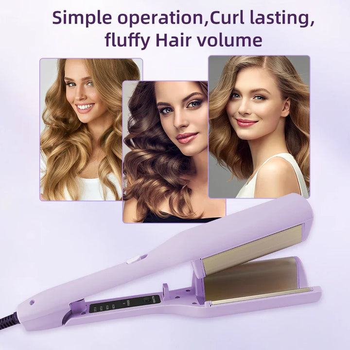 32mm Ion-Boosted Ceramic Curling Iron - Fast Heat, Dual Voltage, for Wet/Dry Hair