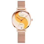 diamond-studded steel mesh watch, view 3 - MRSLM