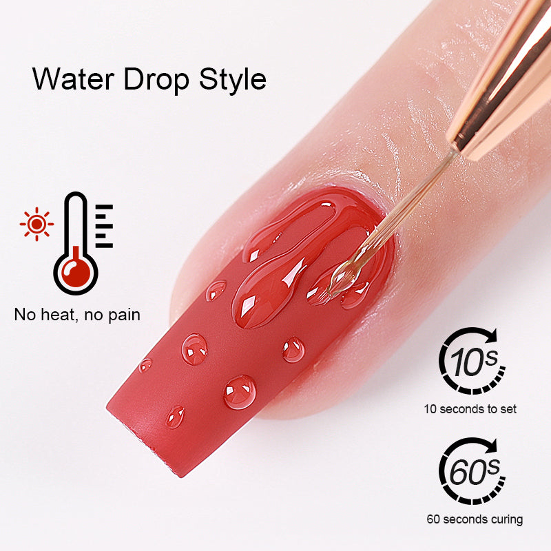 clear water drop wave gel nail polish, view 3 - MRSLM