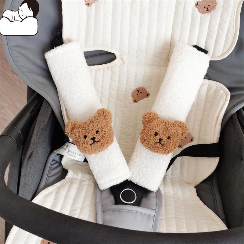 Soft Cotton Car Seat Belt Cover: Gentle Shoulder & Chest Protection for Kids